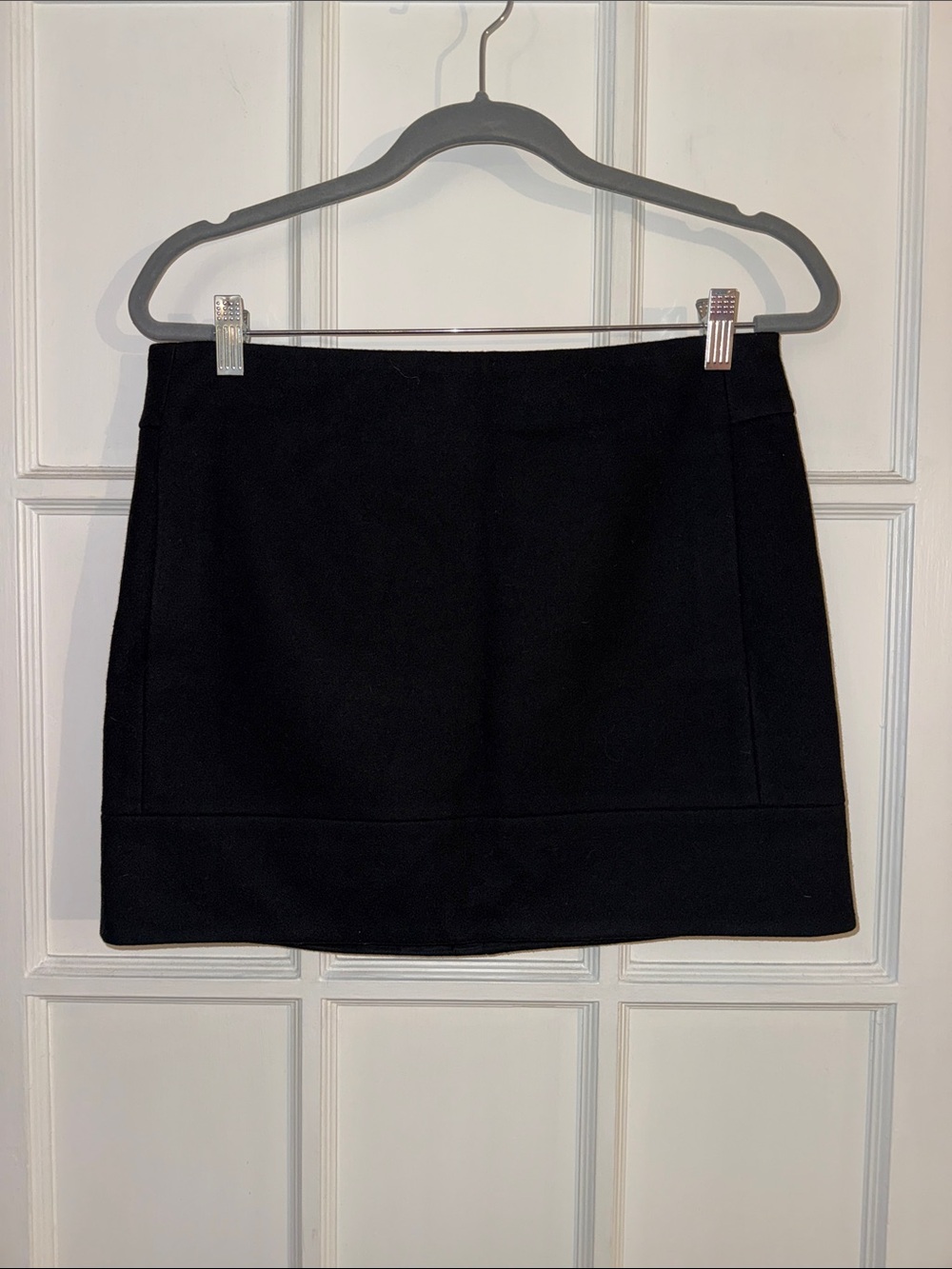 J Crea Classic Black Wool Mini Skirt 6